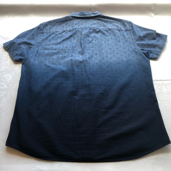 American Eagle Men’s Size L Short Sleeves Shirt Button-Up Blue Jeans Denim Top - Picture 2 of 14